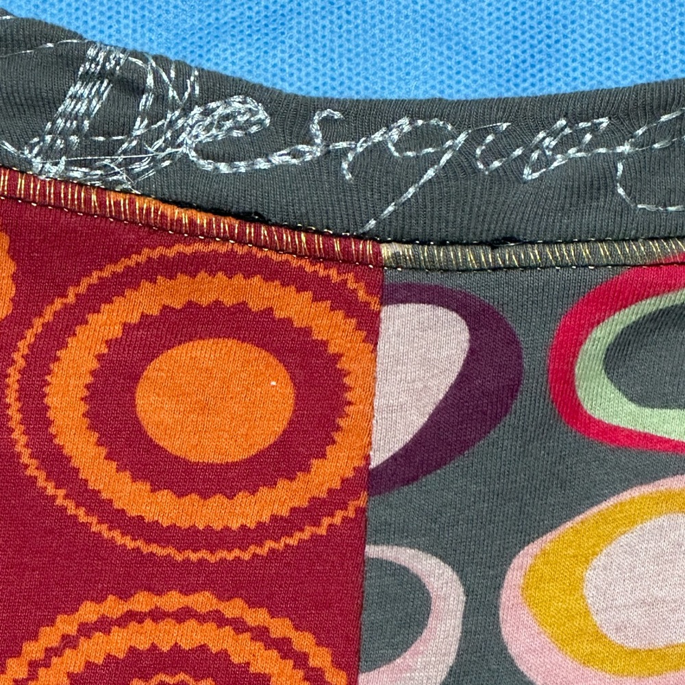 Desigual Red and Green Patterned Midi Dress - Picture 9 of 11